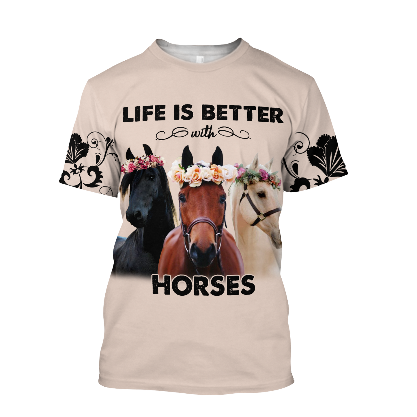 Life is Better with Horses 3D All Over Printed Shirts