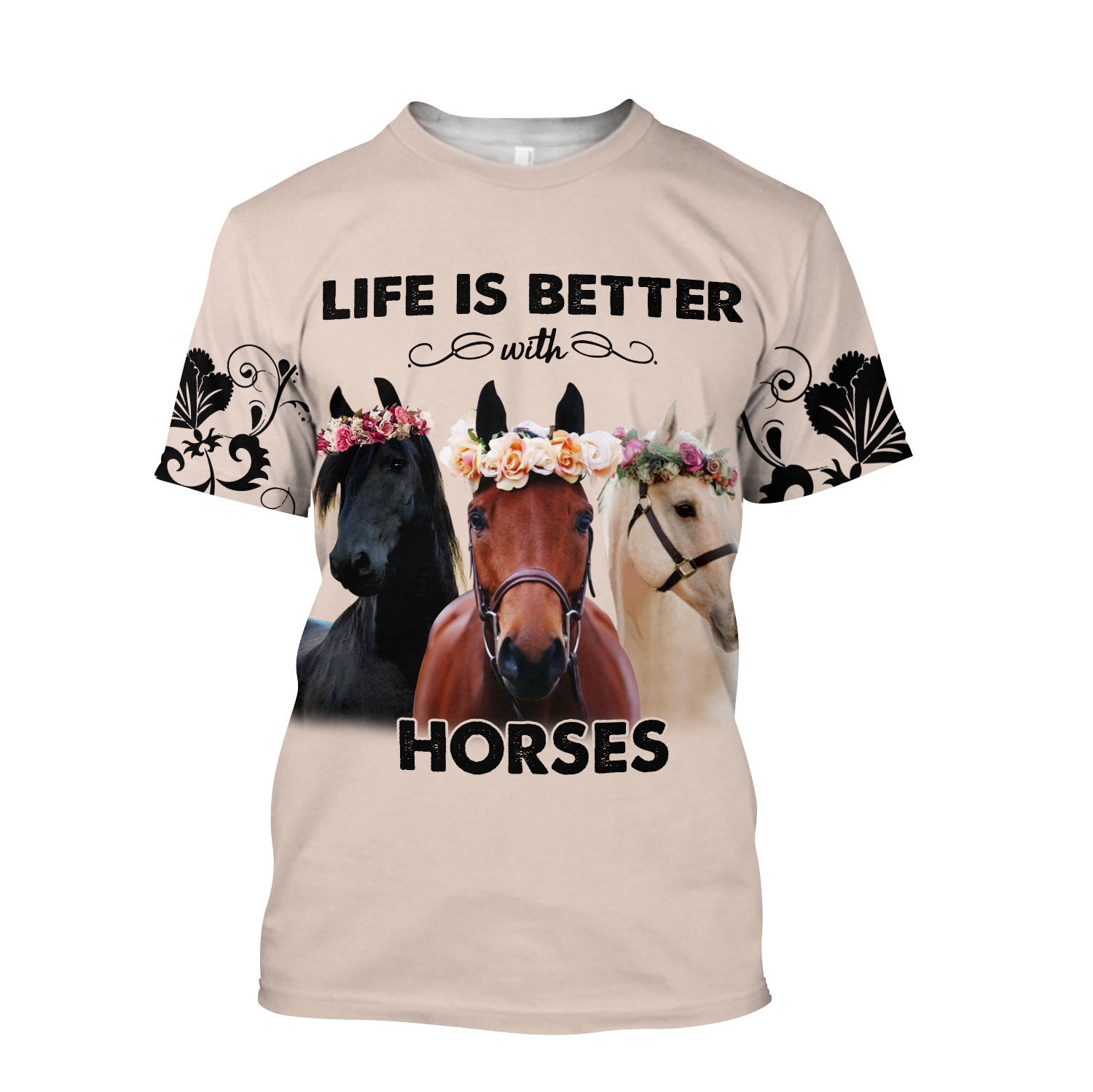 Life is Better with Horses 3D All Over Printed Shirts