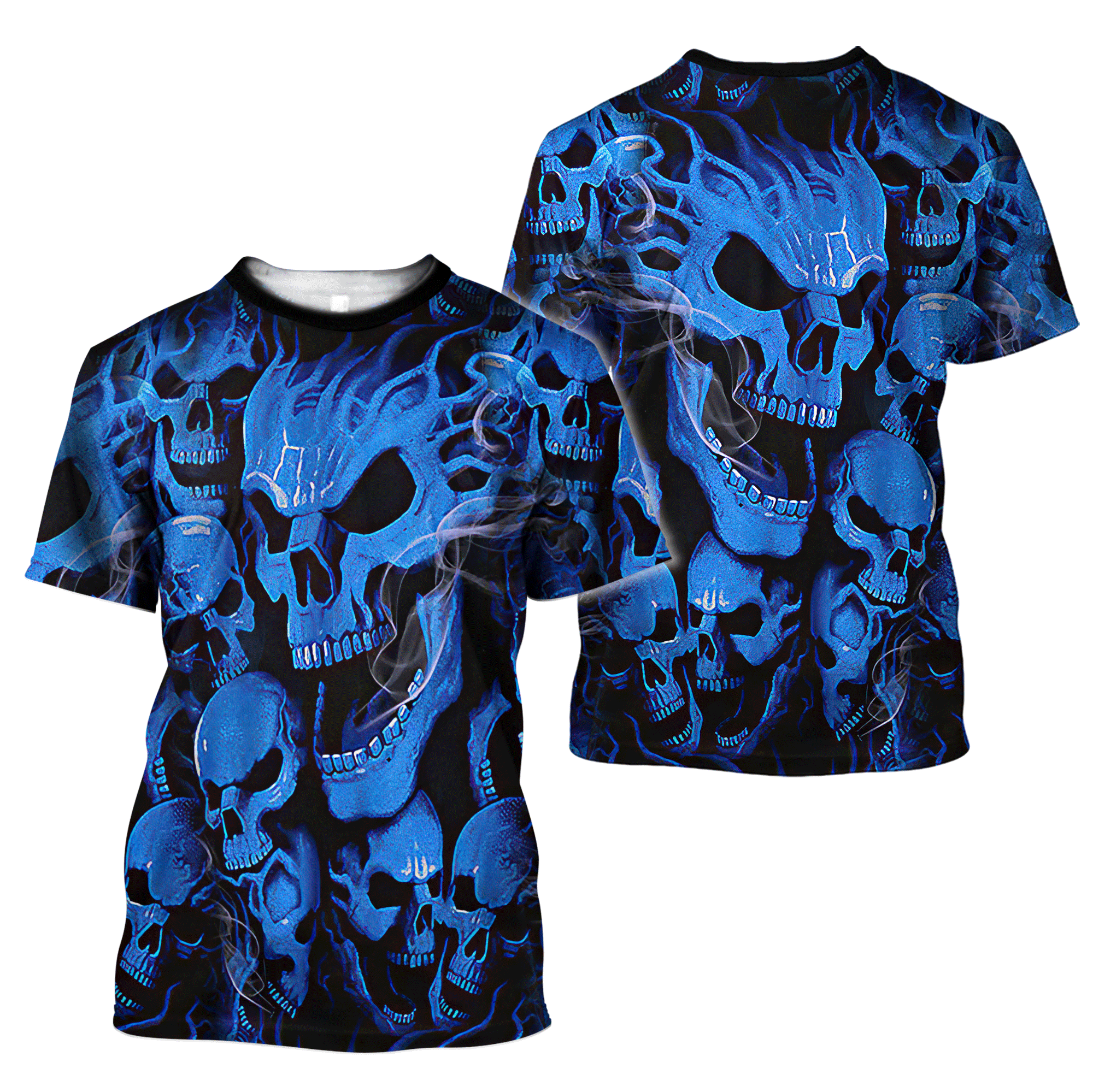 Pile Blue Ghost Skull Unisex T-shirt KL15112201