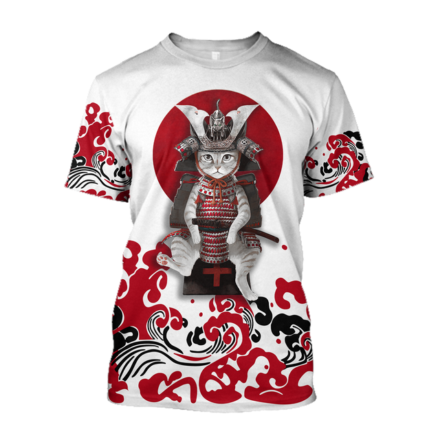 Cat Samurai 3D All Over Printed Unisex Shirts