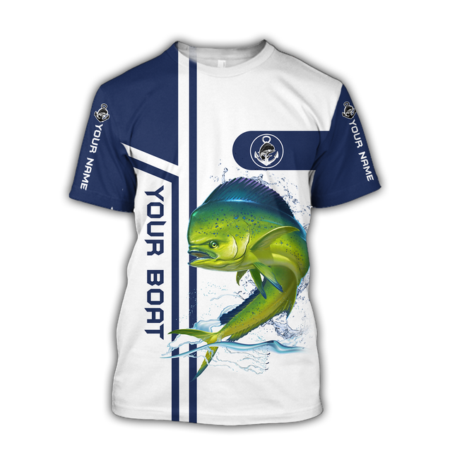 Custom name Mahimahi fishing team Catch and Release 3D Design print shirts