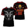 3D All Over Printed Hockey Satanic Unisex Shirts Custom Name Custom number  XT