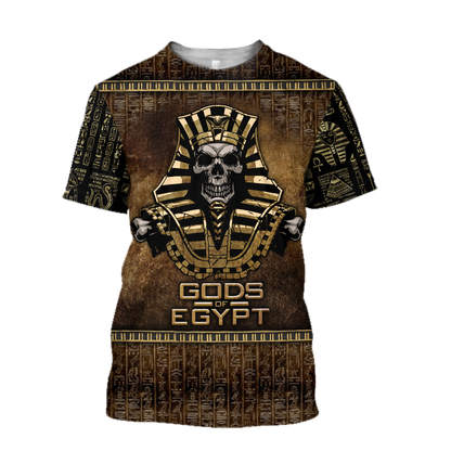 Pharaoh Skull Ancient Egypt 3D Shirts for men and women
