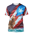 Custom Name Great Waves Puerto Rico Hoodie For Men And Women MH15032101