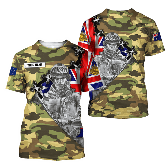 Personalized Australian Army Anzac Day 3D Printed Unisex Shirts TN