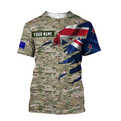 Remembrance New Zealand Camo Soldier 3D print shirts