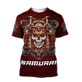 Premium Unisex All Over Printed Samurai Skull Shirts MEI