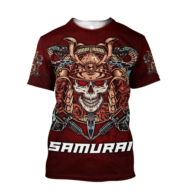 Premium Unisex All Over Printed Samurai Skull Shirts MEI