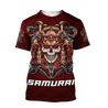 Premium Unisex All Over Printed Samurai Skull Shirts MEI