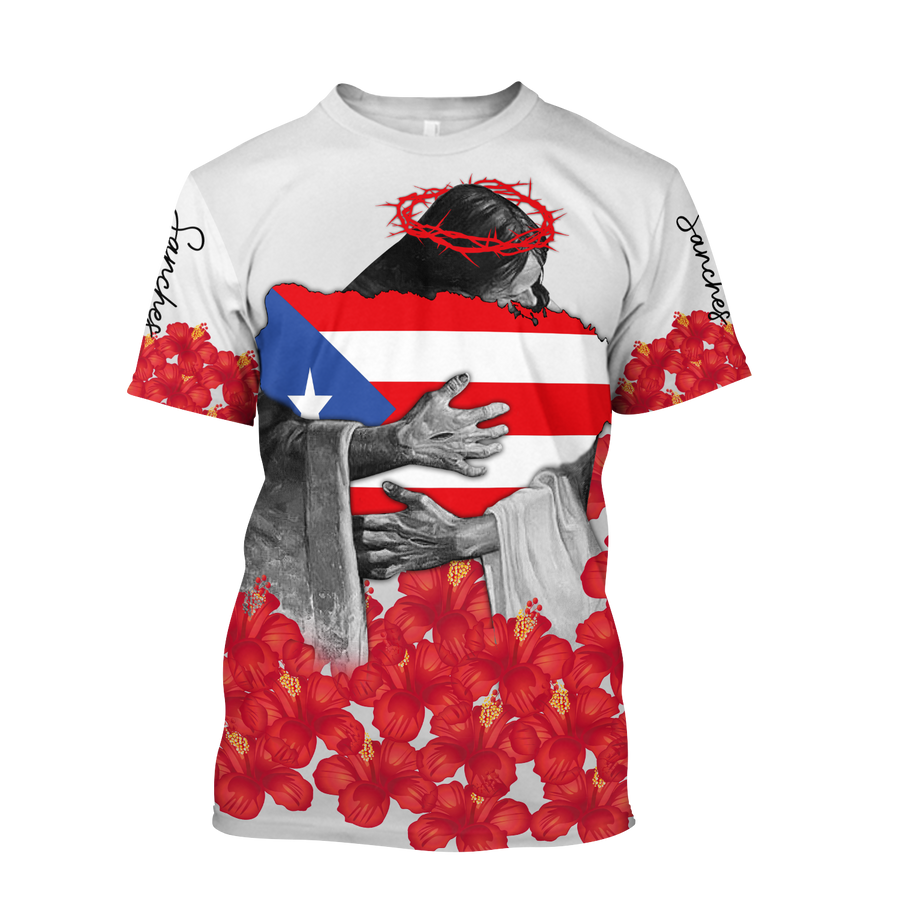 Customize Name God Love Puerto Rico Hoodie For Men And Women TNA08032107