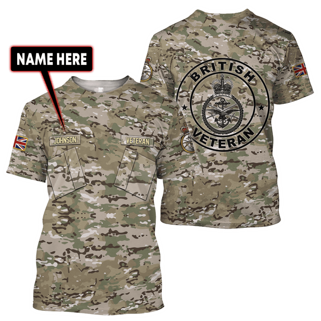 Custom Name XT British Armed Forces 3D Printed Shirts