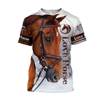 Love Horse 3D All Over Printed Shirts Pi05012102