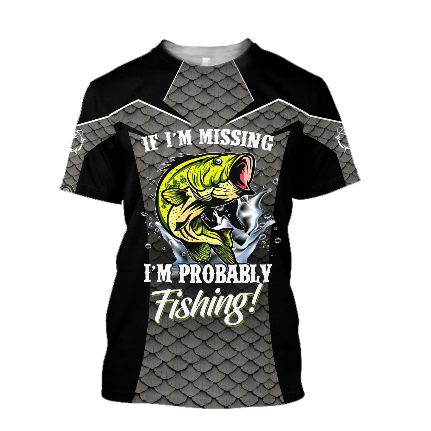 Bass Silver Sports Probably Fishing 3d print shirts