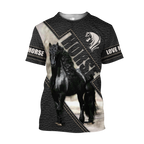 Black Horse 3D All Over Printed Hoodie Pi112058XT