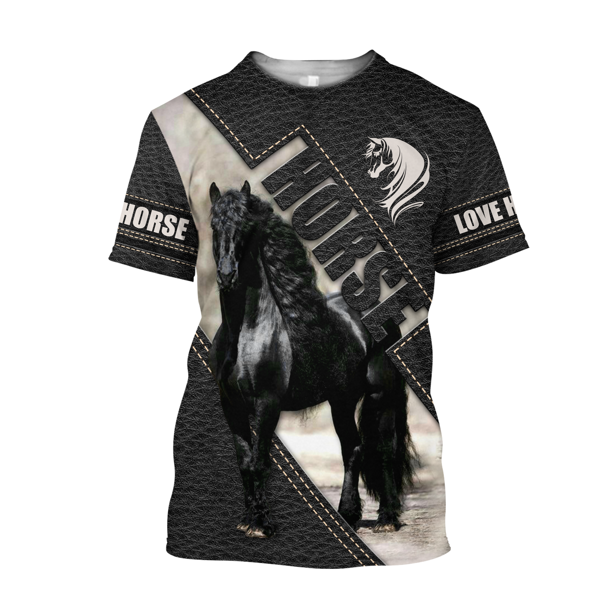 Black Horse 3D All Over Printed Hoodie Pi112058XT