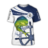 Custom name Mahi mahi fishing boat team Catch and Release 3D Design print shirts