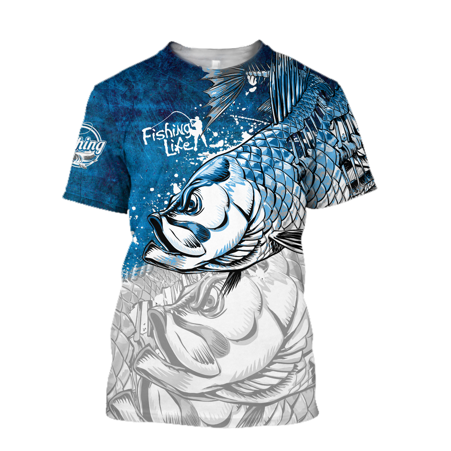 Fishing Life Draw Hungry fish 3d print shirts