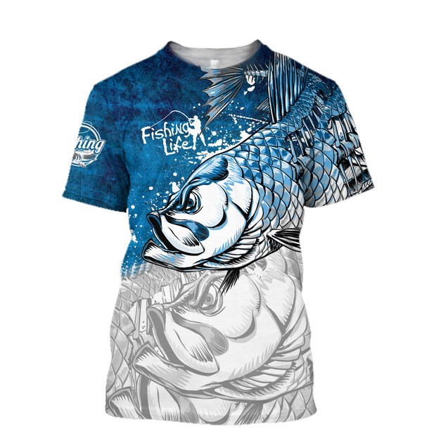 Fishing Life Draw Hungry fish 3d print shirts