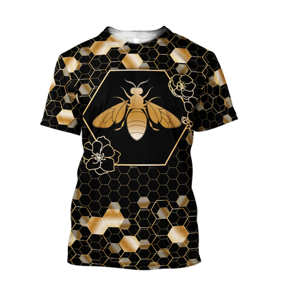 Premium Unisex All Over Printed Golden Bee Shirts MEI