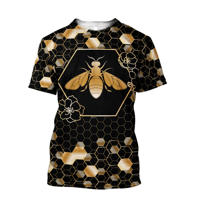 Premium Unisex All Over Printed Golden Bee Shirts MEI