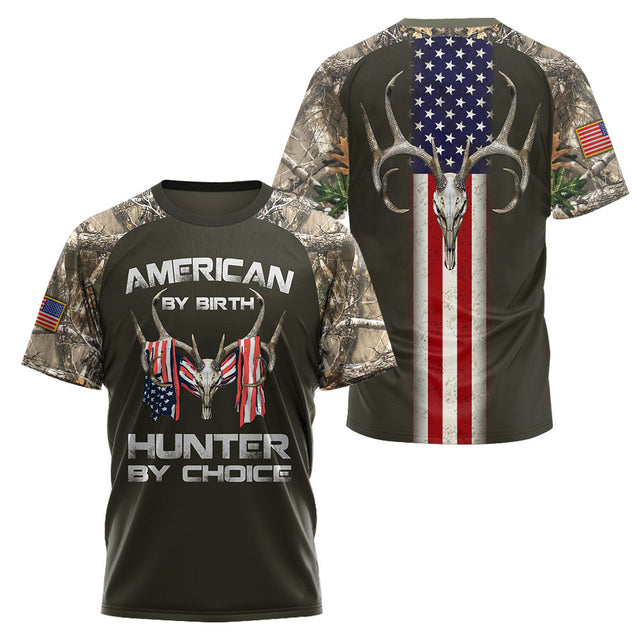 American By Birth Hunter By Choice 3D All Over Printed Unisex Shirts