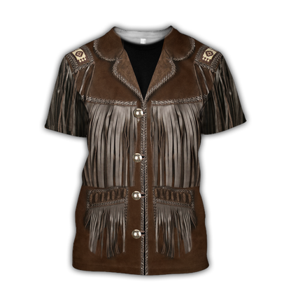 Native Cowboy Jacket No25 Cosplay 3D Over Printed Unisex Deluxe Hoodie ML