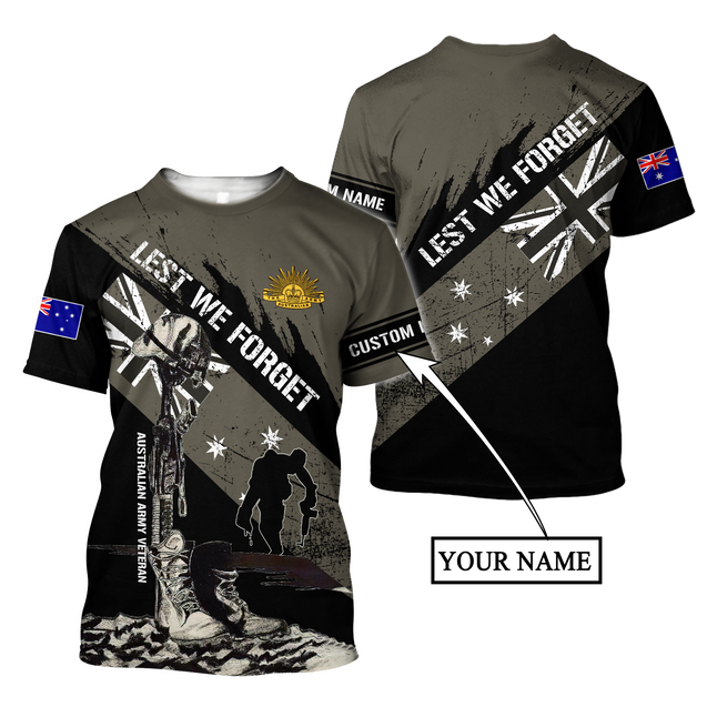 Personalized Australian Veteran 3D Printed Unisex Shirts TN