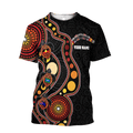 Custom name Aboriginal turtles circle dots 3D design printed shirts