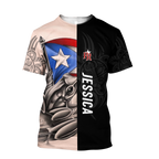 Customize Name Coquí Puerto Rico Combo T-Shirt And Board Short