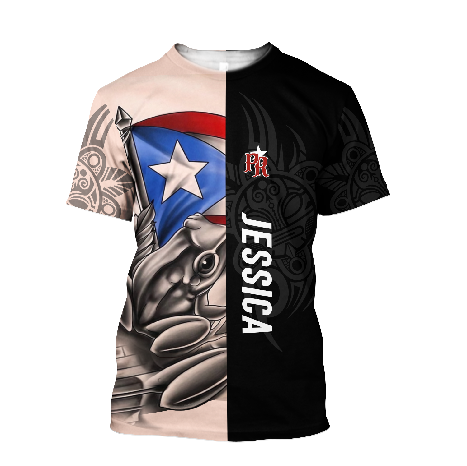 Customize Name Coquí Puerto Rico Combo T-Shirt And Board Short