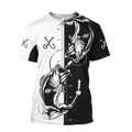 Bass fishing tattoo the rule Black White 3D print shirts