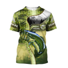 Custom name Bass Master Fishing camo 3D print shirts