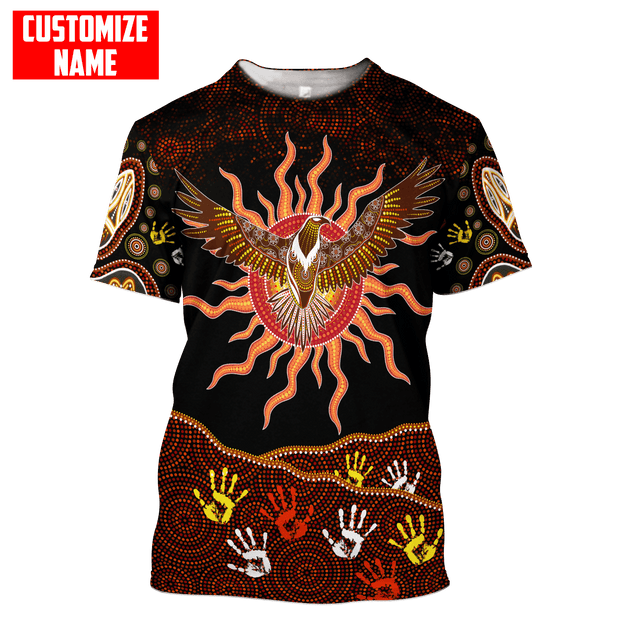 Aboriginal Wedge tailed Eagle Custom Name 3D Printed Shirts