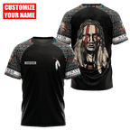 Customized name Native American 3D All Over Printed Unisex Shirts
