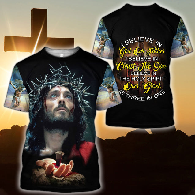 I Believe In God Jesus Christ 3D All Over Printed Shirts NTN06012005