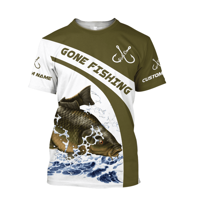 Custom name Carp Fishing 3D printed shirts