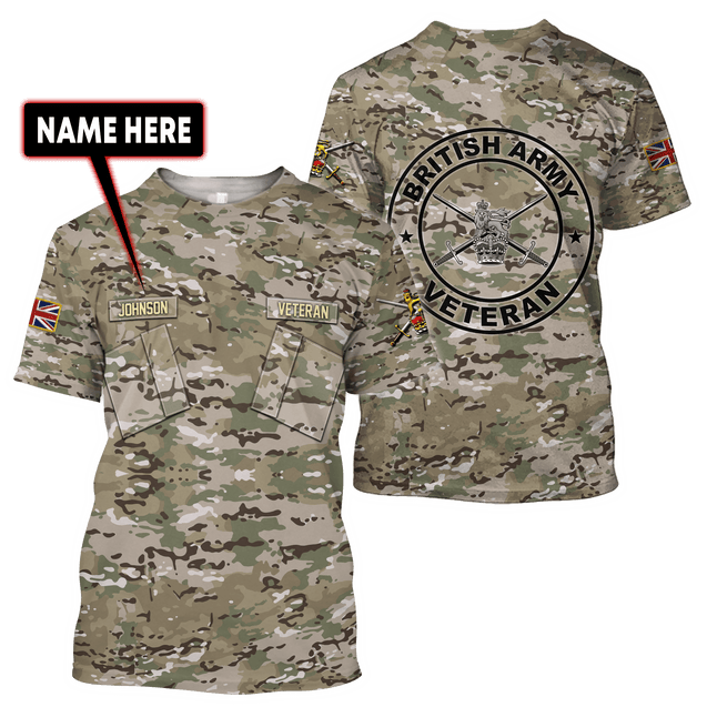 Custom Name XT British Armed Forces 3D Printed Shirts