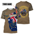 Custom name Australia Army Brothers in arms AU Veteran 3D print shirts