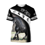 Black Horse 3D All Over Printed Shirts PD19022101