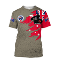 Anzac day remembrance Kiwi and Australia Veteran uniforms 3D print shirt