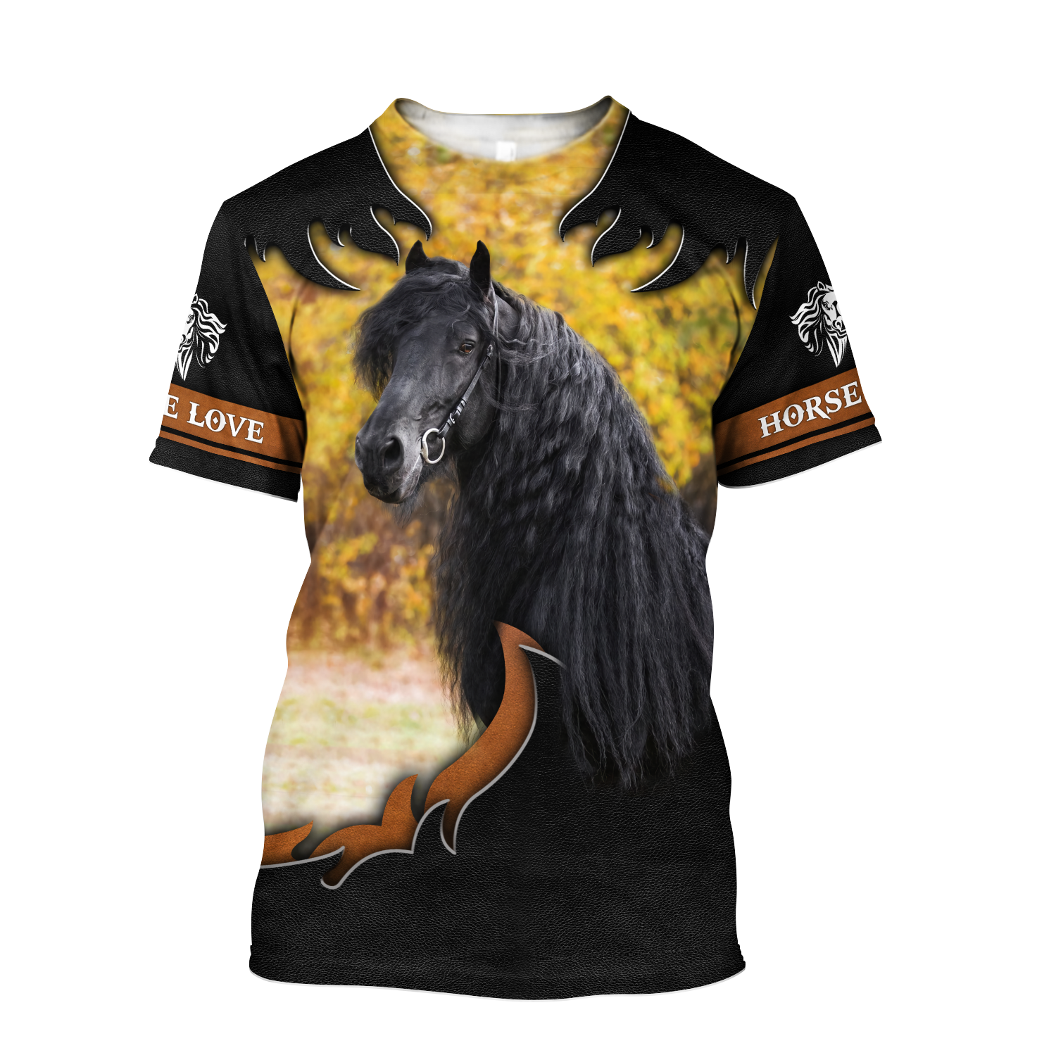 Black Horse 3D All Over Printed Shirts PD19022102