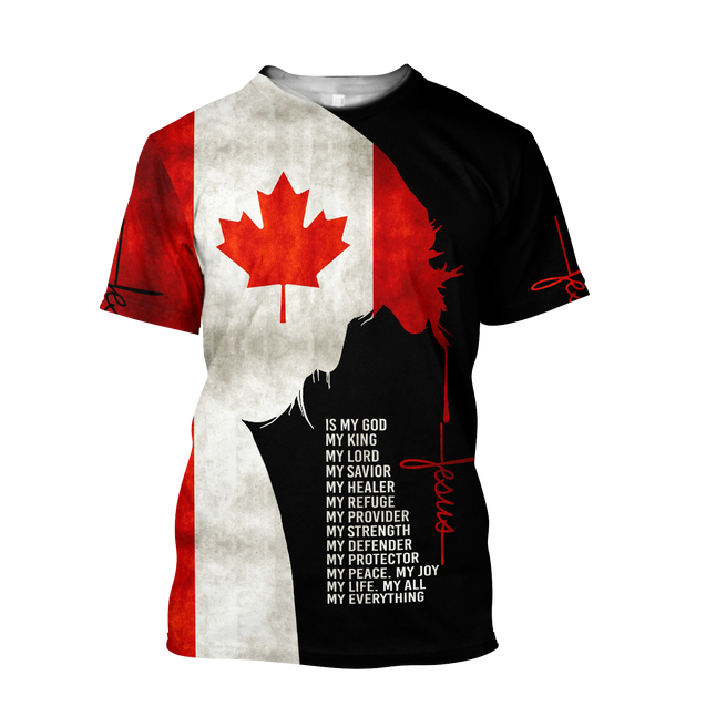 Jesus - Canada Flag 3D All Over Printed Shirts DA02032101