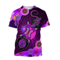 Aboriginal Naidoc Week 2021 Purple Turtle Lizard Sun 3D print shirts