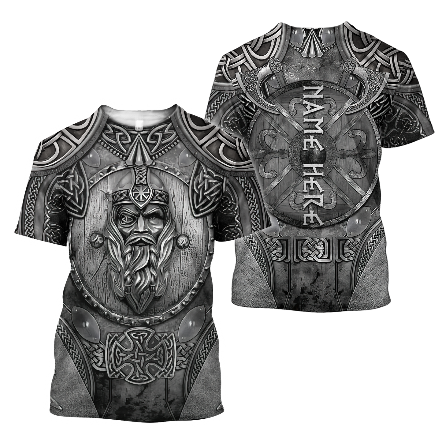 Customized Name Viking 3D All Over Printed Unisex Shirts
