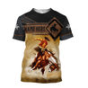 Personalized Name Rodeo 3D All Over Printed Unisex Shirts Bronc Riding Ver 2