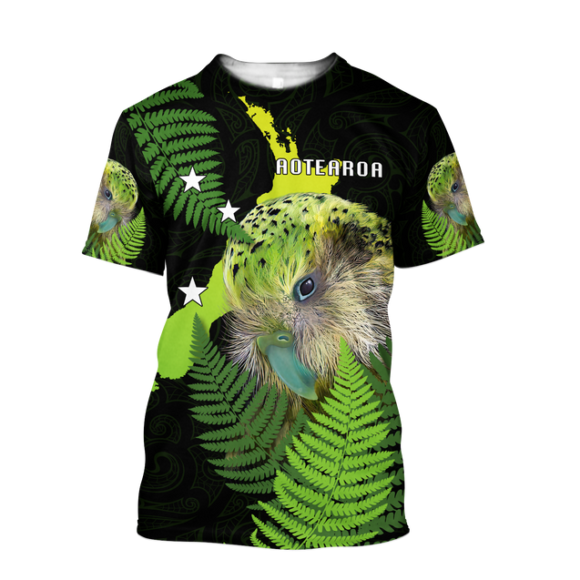 Premium Aotearoa Kakapo Bird 3D All Over Printed Unisex Shirts