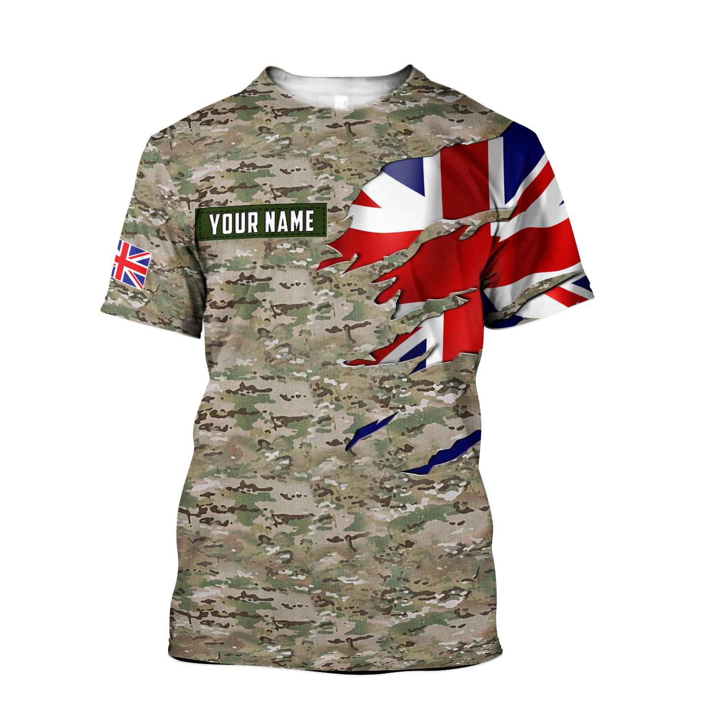 Remembrance Britain Camo Soldier 3D print shirts