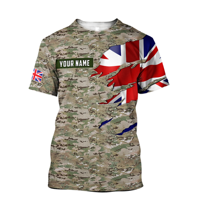 Remembrance Britain Camo Soldier 3D print shirts