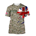 Remembrance Britain Camo Soldier 3D print shirts