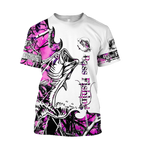 Bass Fishing Sport Country Girl Camo tattoo 3D shirts for men and women